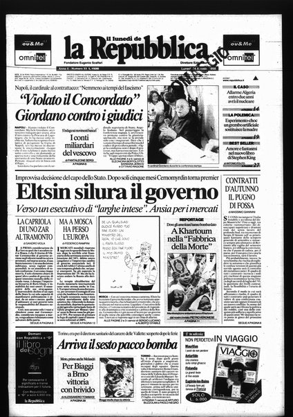 Il lunedì de La repubblica